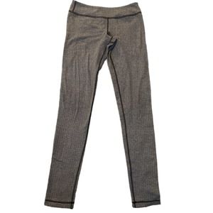 Lululemon‎ Girl's Ivivva Gray Herringbone Leggings Size:14 EUC
